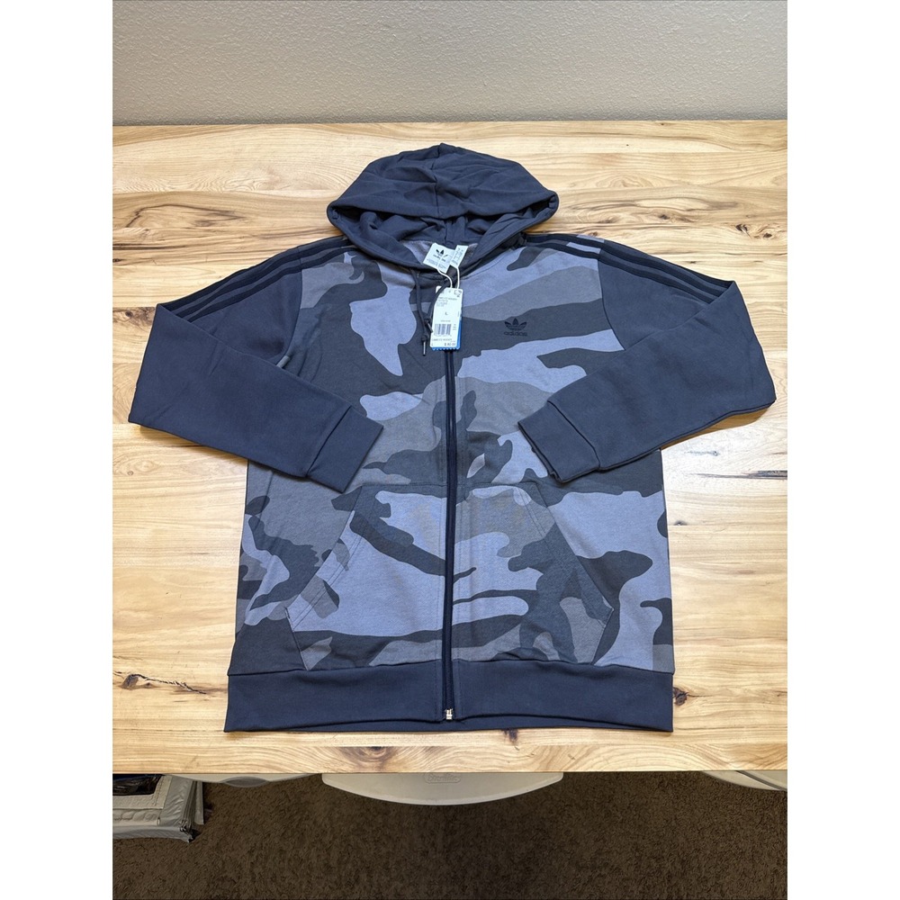 Adidas Men's Camo Full Zip Up Hoodie Sweatshirt Size Large